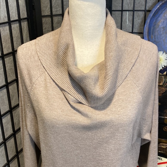 - Vila Milano Neutral Beige Cowl Neck Sweater - Picture 2 of 8